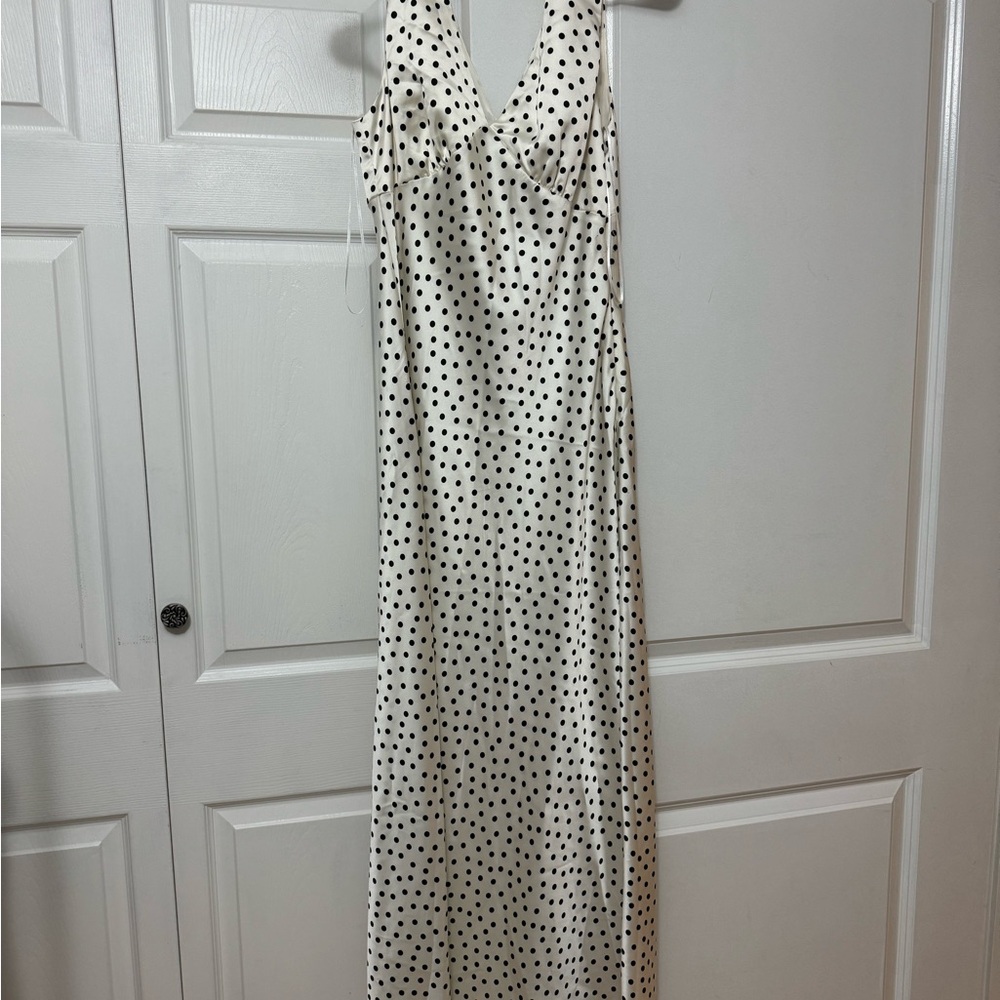 Zara Black and White Polka Dot Maxi Dress